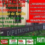 Manifestación contra el descuelgue del convenio en la Diputación de Sevilla