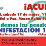 Manifestación 17M: #BlindarLasPensiones