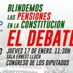 El sistema público de pensiones y su blindaje, a debate en el Congreso el próximo 17 de enero