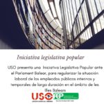 La Mesa del Parlament no admite a trámite la Iniciativa Legislativa Popular (ILP) presentada por USO