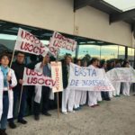 FAC-USO protesta en el Hospital de La Fe por la sobrecarga en Urgencias