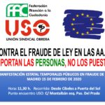 FAC-USO participa en la manifestación estatal de interinos