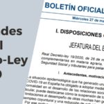 Novedades del Real Decreto-Ley 19/2020, de 26 de mayo