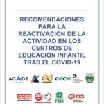 Medidas para la reactivación de la actividad en los centros de Educación Infantil