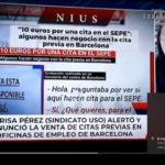 FAC-USO denuncia nuevamente en la televisión la venta de citas previas en el SEPE