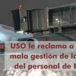 USO reclama a Aena la gestión de la nieve de Barajas y su nefasta política de personal