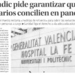 El Síndic de Greuges reclama que se garantice el derecho a conciliar del personal sanitario tras la queja formalizada por USOCV