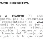 Admitido a trámite el recurso interpuesto por USO-CAIB contra el no incremento del 2%