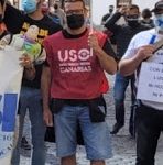 Manifestación por los derechos laborales de los Policías Locales en el Ayuntamiento de San Cristóbal de la Laguna