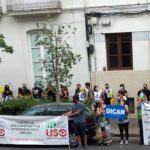 USO apoyó ayer al personal de Docentes Interinos de Canarias y de Justicia frente a la Subdelegación del Gobierno