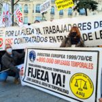 FAC-USO asiste a las concentraciones ante el Congreso de los Diputados contra el fraude de ley