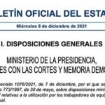 BOE: Real Decreto 1076/2021, por el que se modifica el Real Decreto 773/1997 sobre EPIS