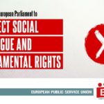 EPSU insta al Parlamento Europeo a proteger el diálogo social y los derechos fundamentales