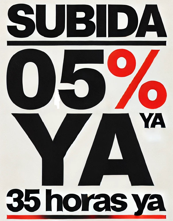 subida 05 % ya funcionarios