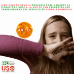 FAC-USO exige protección urgente para las auxiliares de ayuda a domicilio frente a las olas de calor
