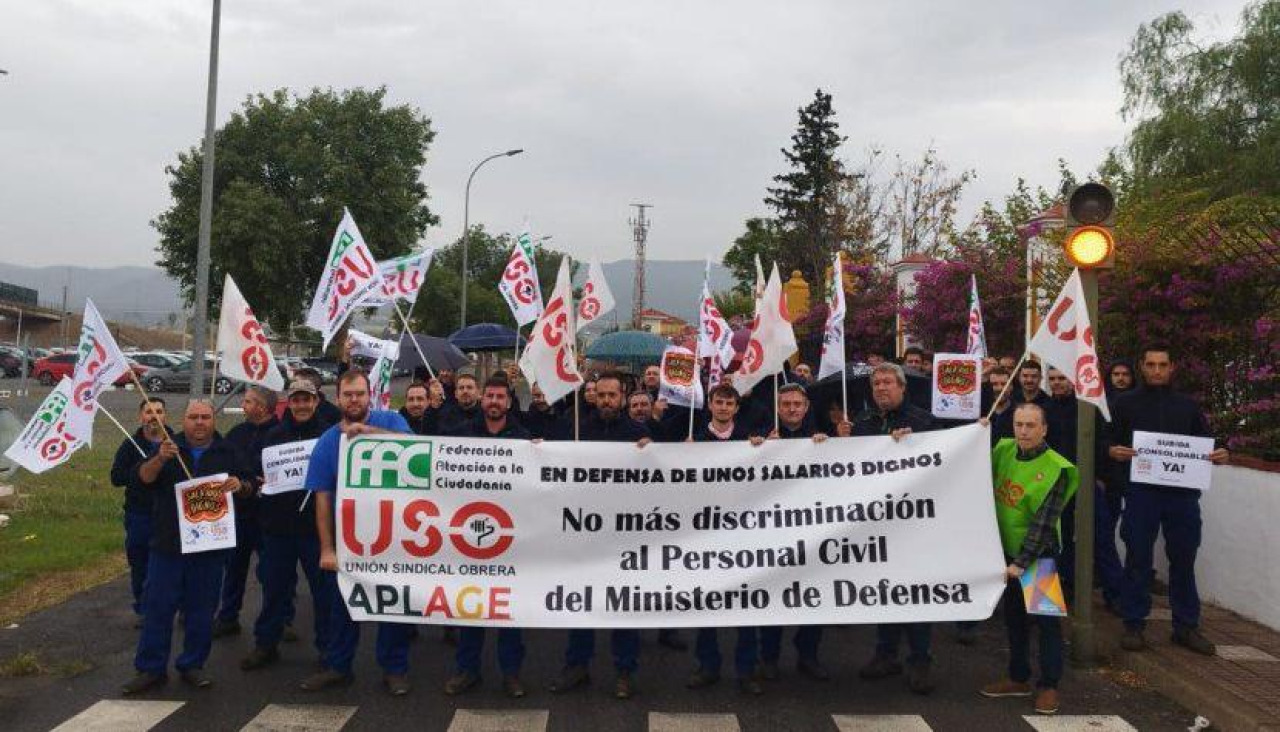 FAC-USO y APLAGE vuelven a movilizar al personal civil de Defensa en 108 centros de toda España