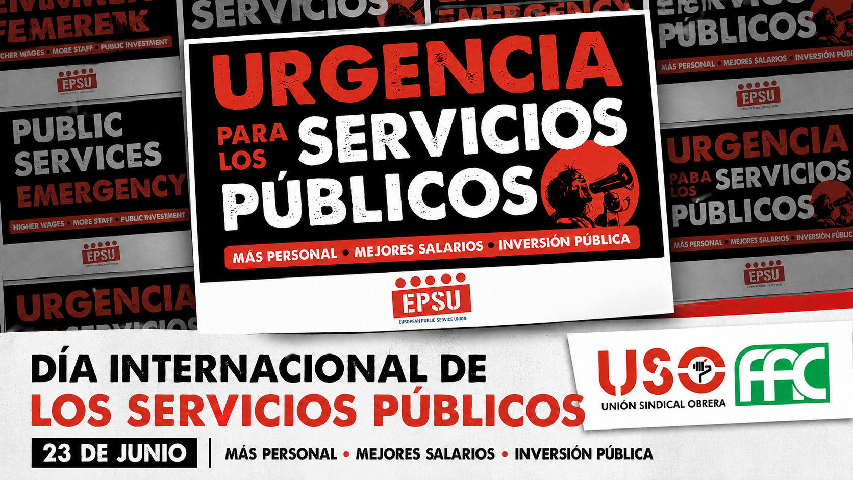 FAC-USO se suma al Día Internacional de los Servicios Públicos y advierte: “sin plantillas suficientes no hay derechos garantizados”
