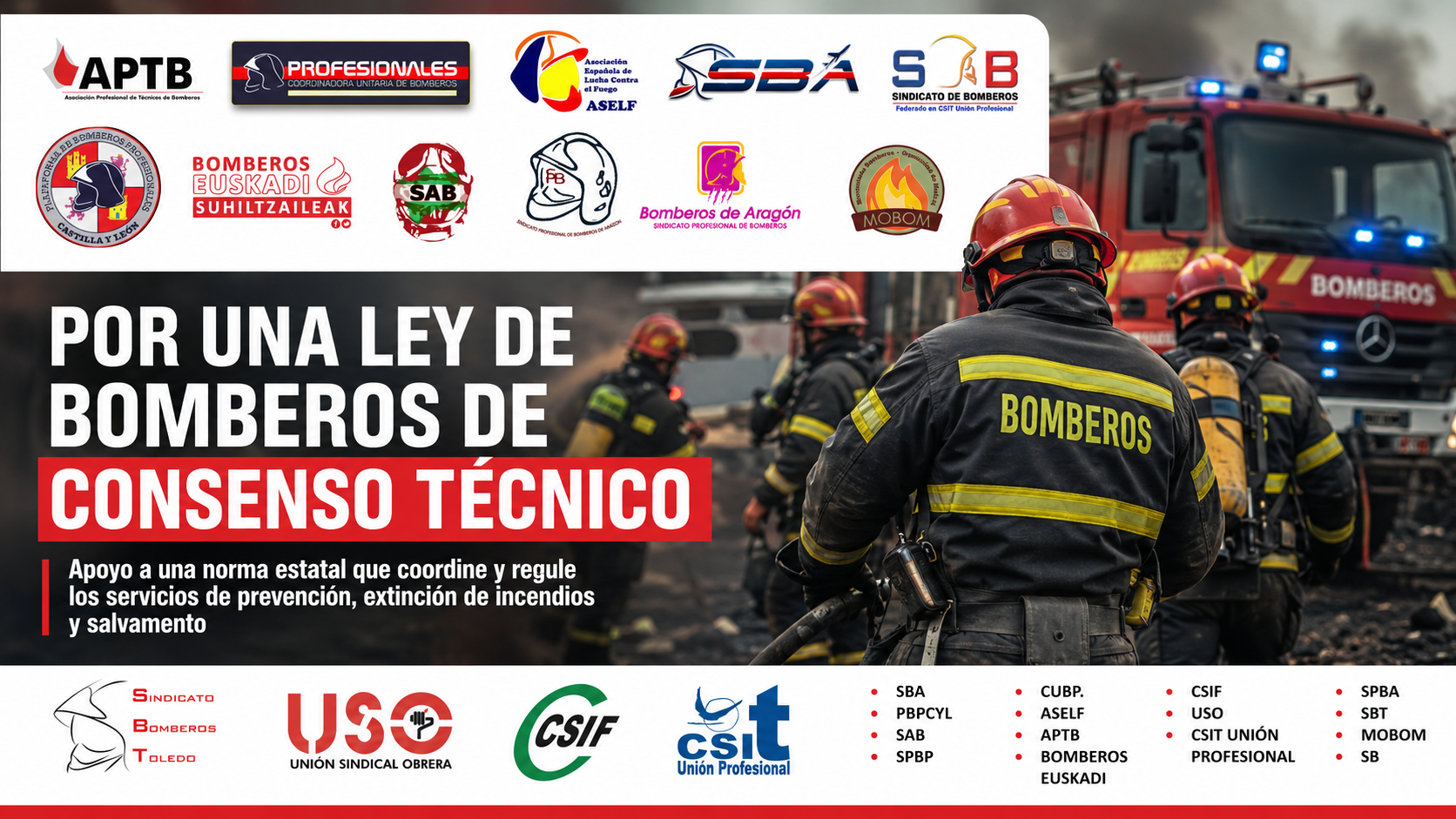 FAC-USO reclama una Ley de Bomberos basada en el consenso técnico y en la participación real del colectivo