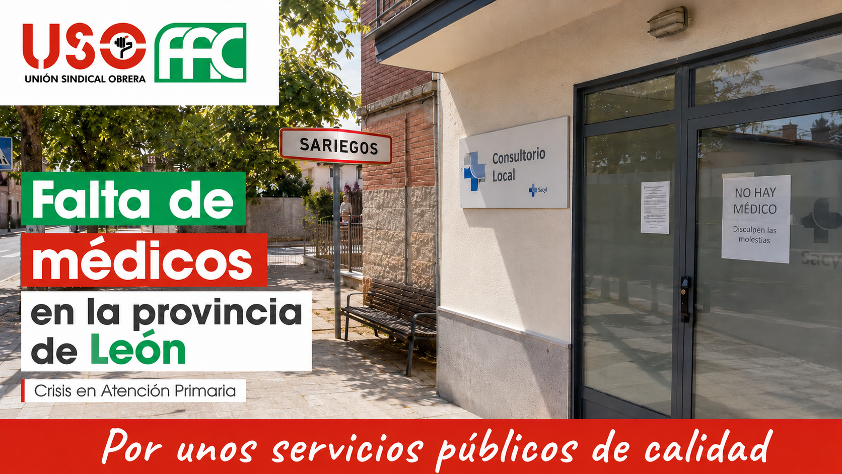 FAC-USO denuncia la falta de médicos y la crisis de la Atención Primaria en la provincia de León