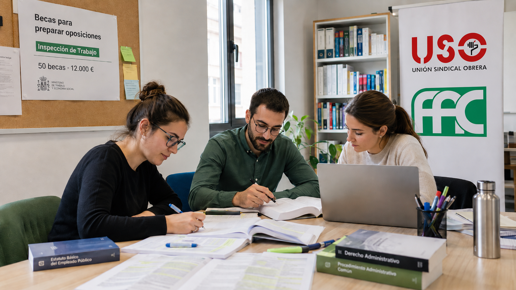 FAC-USO impulsa la formación gratuita para oposiciones y reclama más becas públicas para garantizar la igualdad de oportunidades