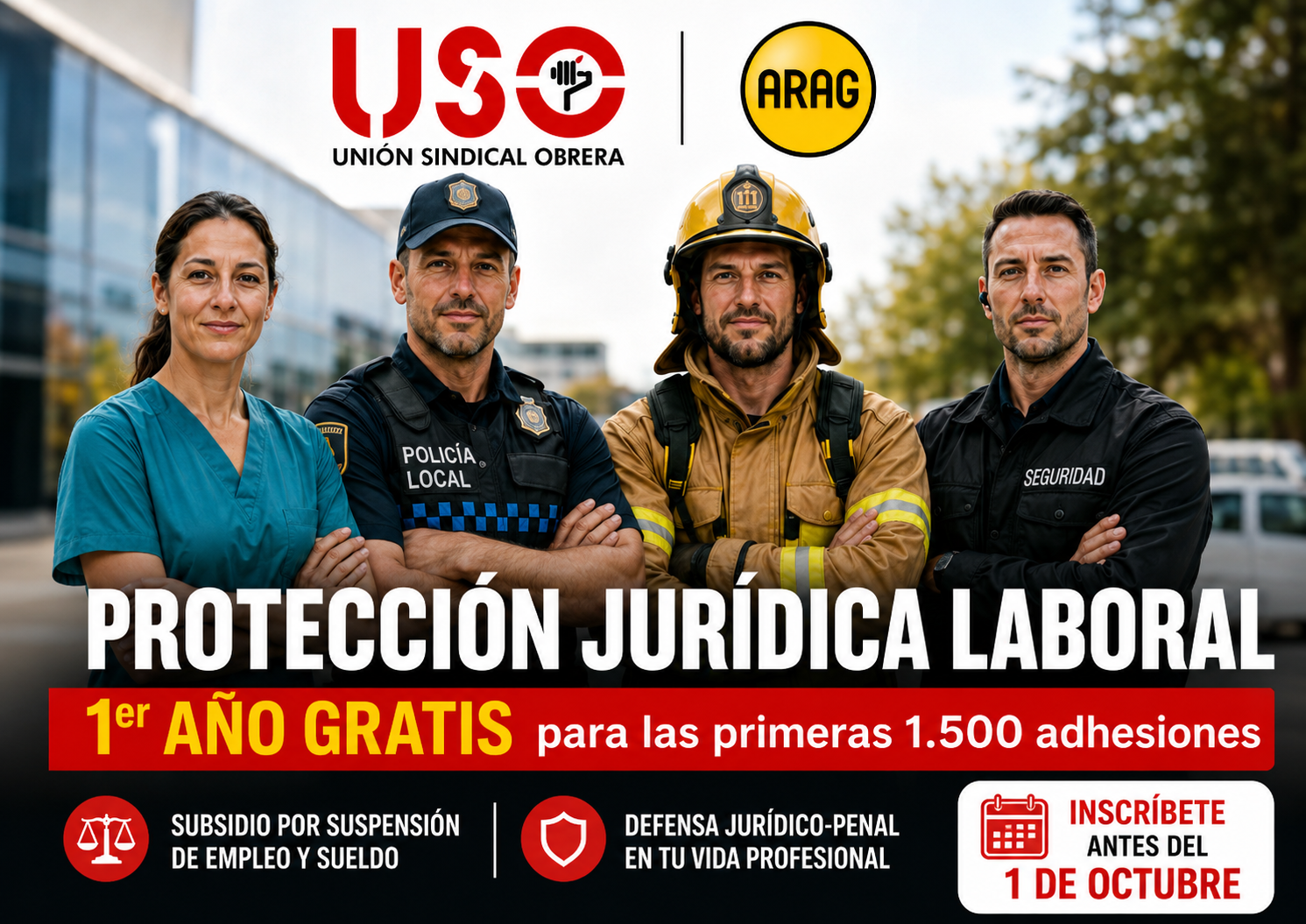 No esperes a necesitarlo: aprovecha el primer año gratuito del seguro de Protección Jurídica Laboral de USO y ARAG