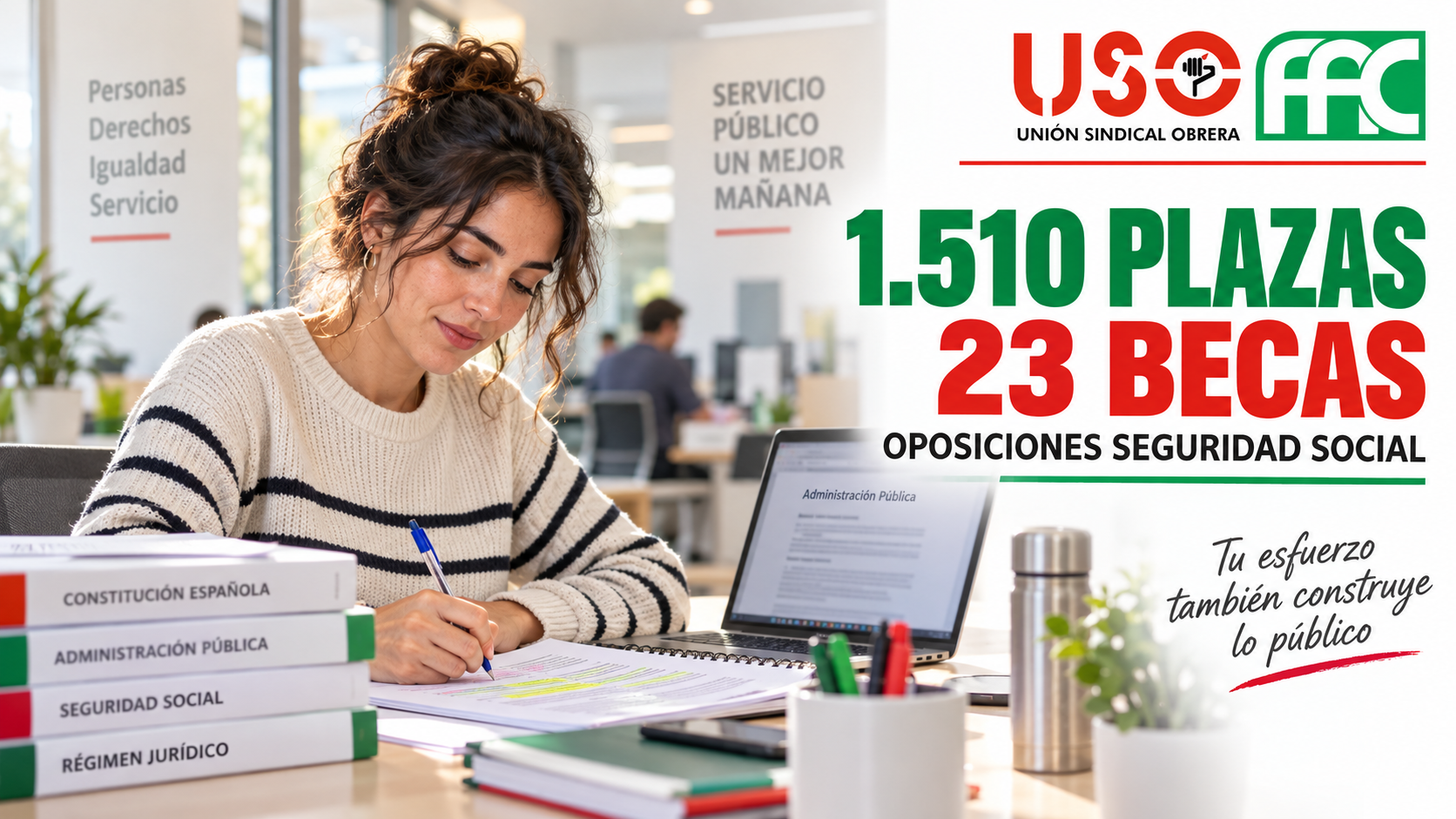 La Seguridad Social anuncia más de 1.500 plazas y 23 becas para preparar sus oposiciones