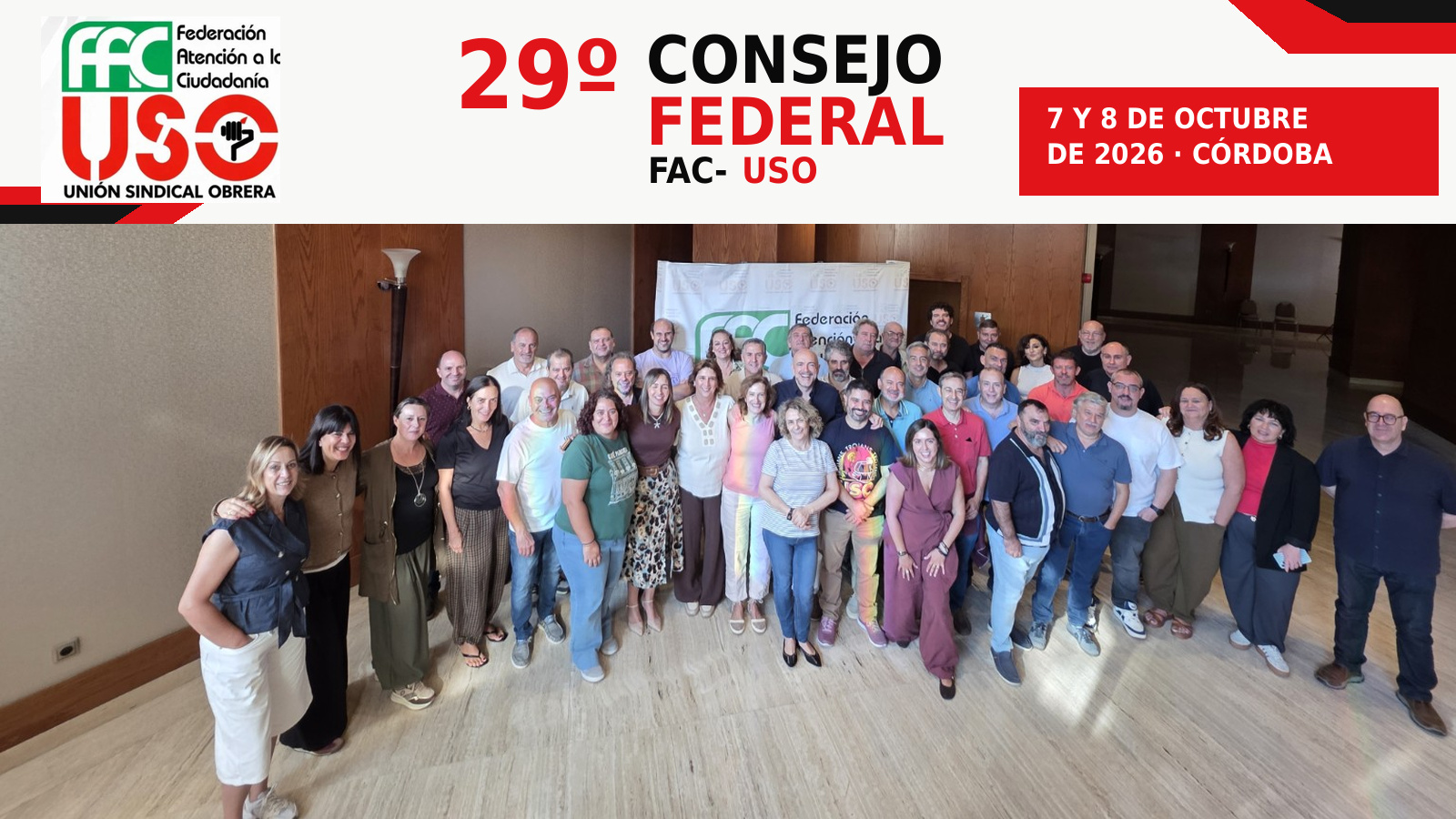 FAC-USO mira a 2027 con un proyecto de crecimiento, unidad y fortalecimiento sindical