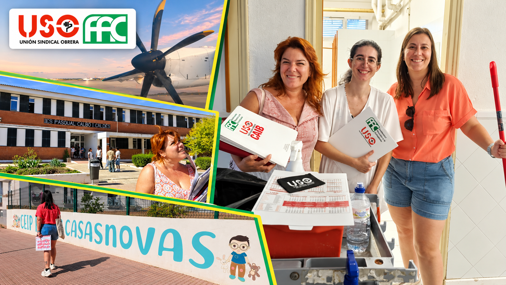 Las «correcaminos» de FAC-USO Baleares llevan el sindicalismo de centro en centro